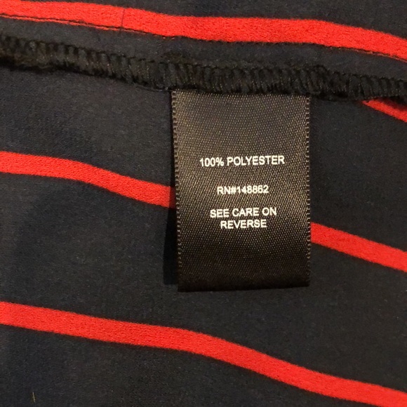 TORRID Navy & Red Stripe High Low Shirt Dress NWT Sz 0 - Picture 14 of 14